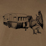 Chicken Pulling a Trailer T-Shirt - Silvesse