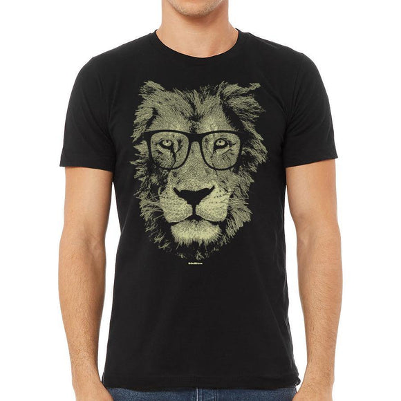 lion Wearing Glasses shirt, men's cat t-shirt - Silvesse