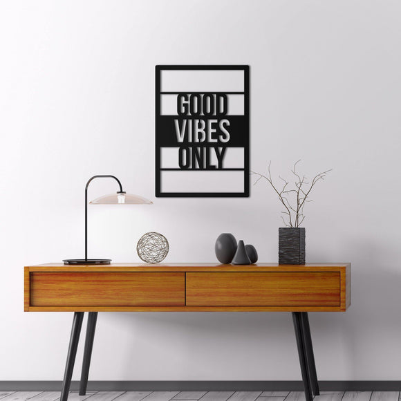 Good Vibes Only - Metal Wall Art - Silvesse