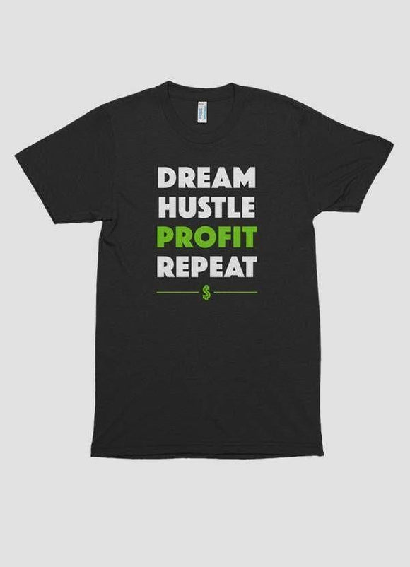 DREAM HUSTLE PROFIT Printed T-shirt - Silvesse